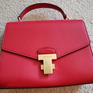 Tory Burch Juliette Small Leather Satchel